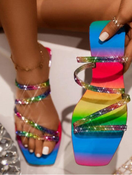 Rainbow style sandals