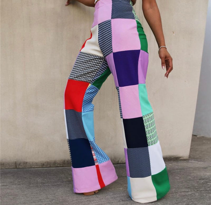 Multi-colored Casual Pants